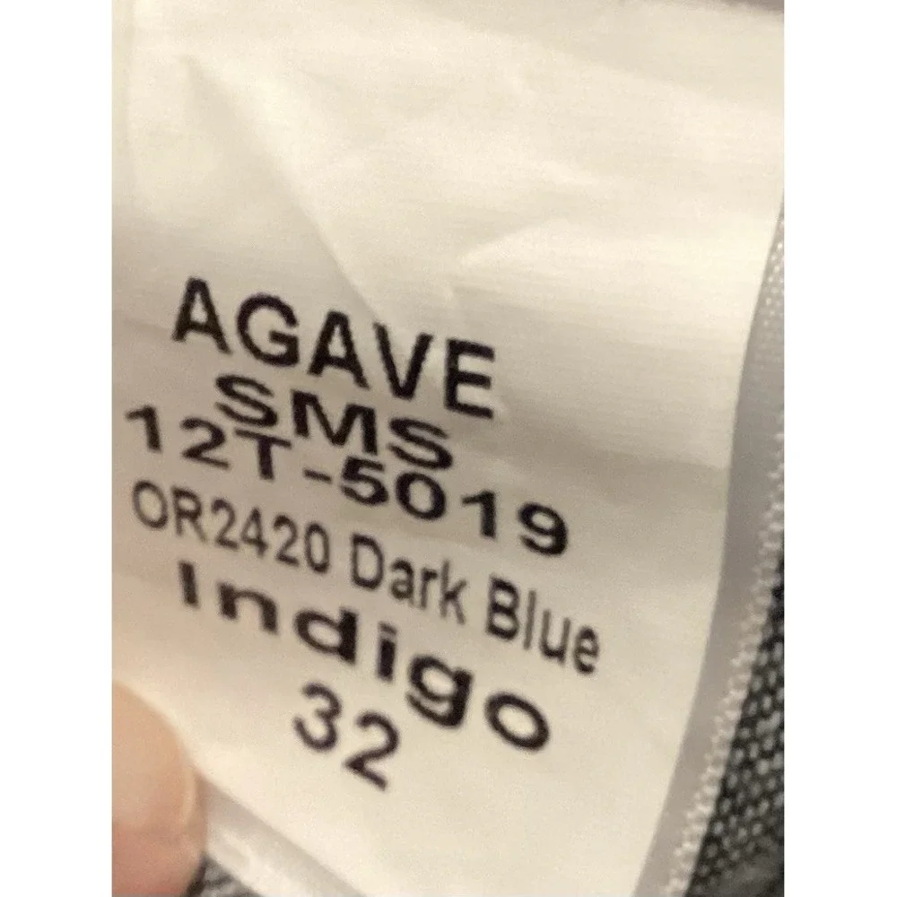 NWT Agave‎ Rainier Chino Rinsed Indigo Pacific Blue Size 32 #11 Classic